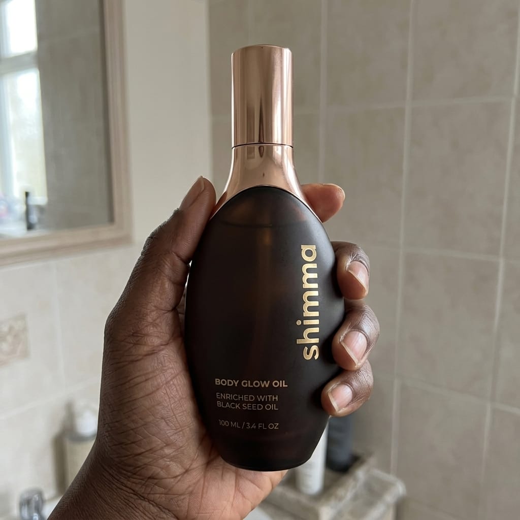 Customer photo review of Shimma™ Body Glow Oil