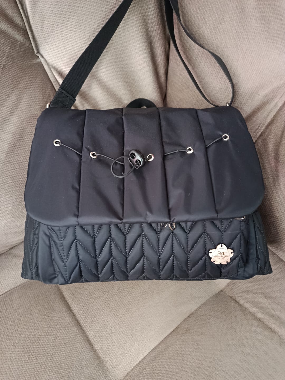 Customer photo review of NYLON 190T EMBORRACHADO COR PRETO