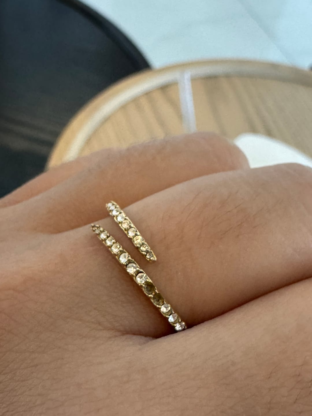 Customer photo review of CZ Wrap Ring