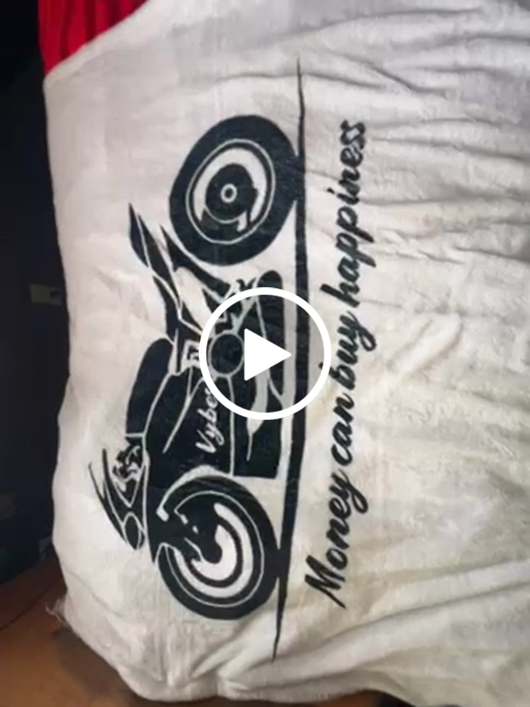 Customer video review of Velveteen Plush Blanket - Money Can Buy Happiness