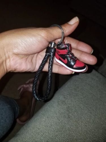 Customer photo review of AJ1 Collection | Mini Sneakers Keychain