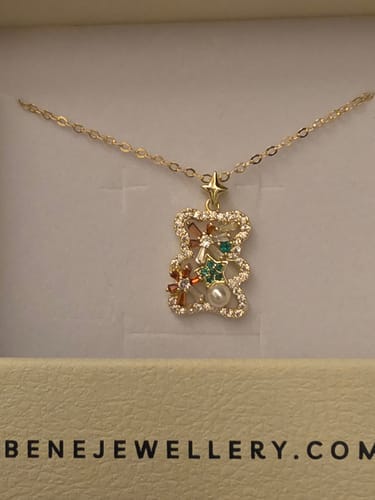Customer photo review of Anya Bear Necklace