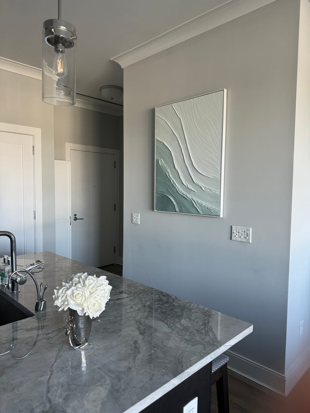Customer photo review of Ebb - Wabi-Sabi Textured Wall Art