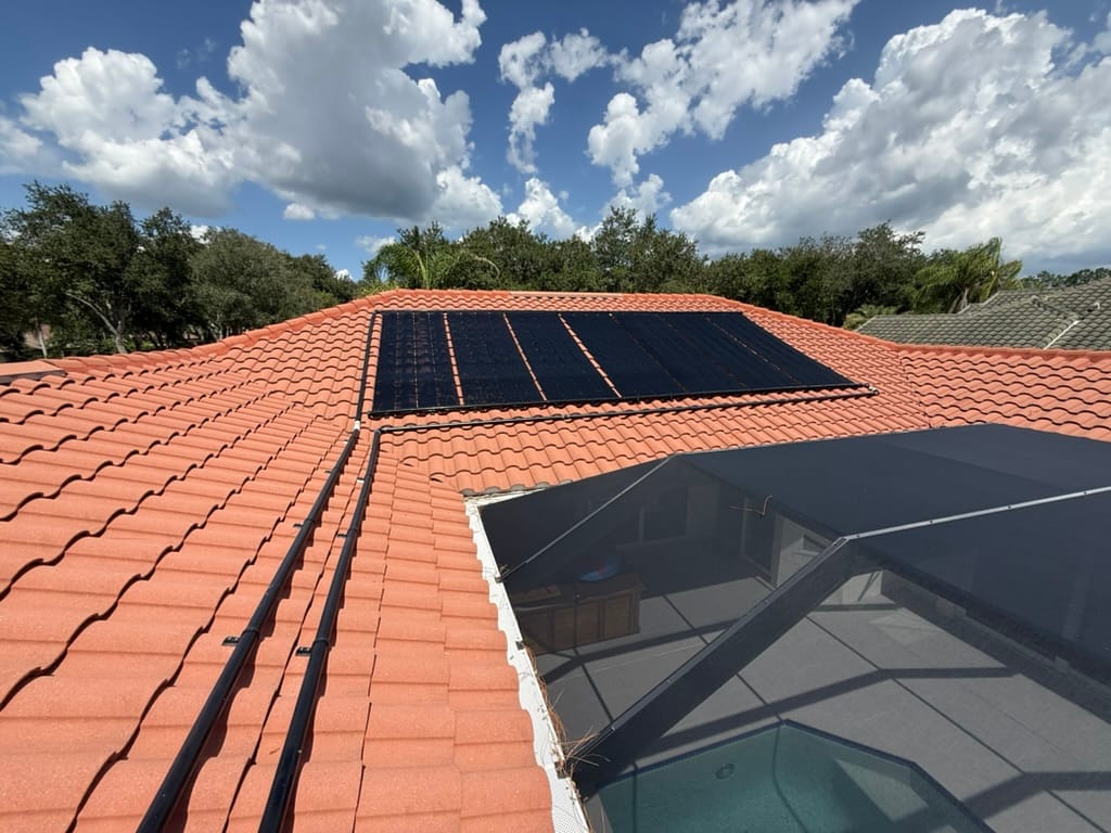 Customer photo review of SwimJoy Industrial Grade DIY Solar Pool Heater Kit - Advanced High-Wind Mounting System - Lifetime Ltd. Warranty