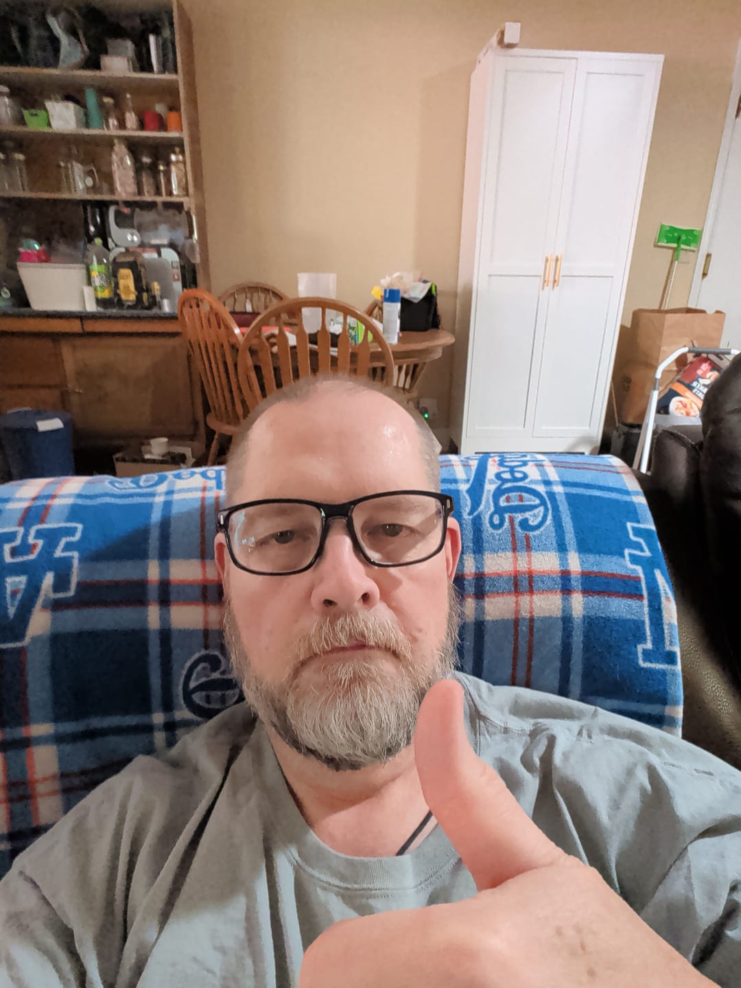 Customer photo review of Hiram Magnetic Clip-on | Blue Frame