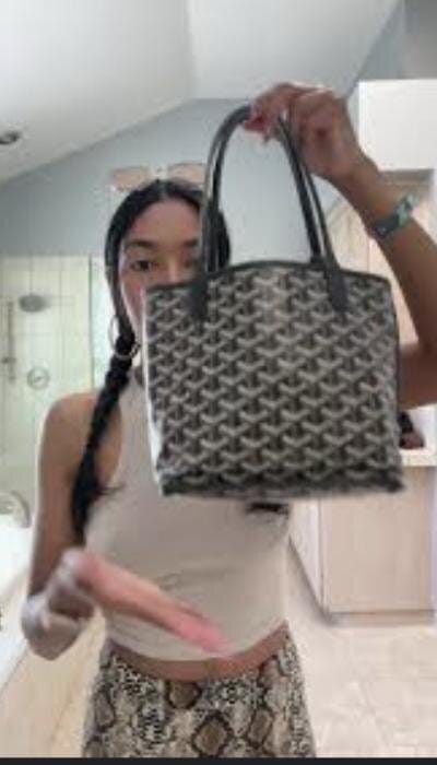 Customer photo review of Veyra Reversible Mini Tote