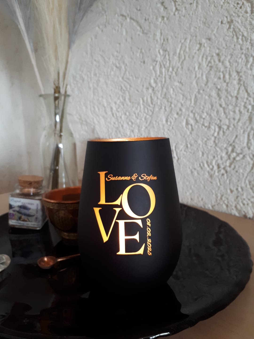 Customer photo review of Love Moments - Personalisiertes Windlicht