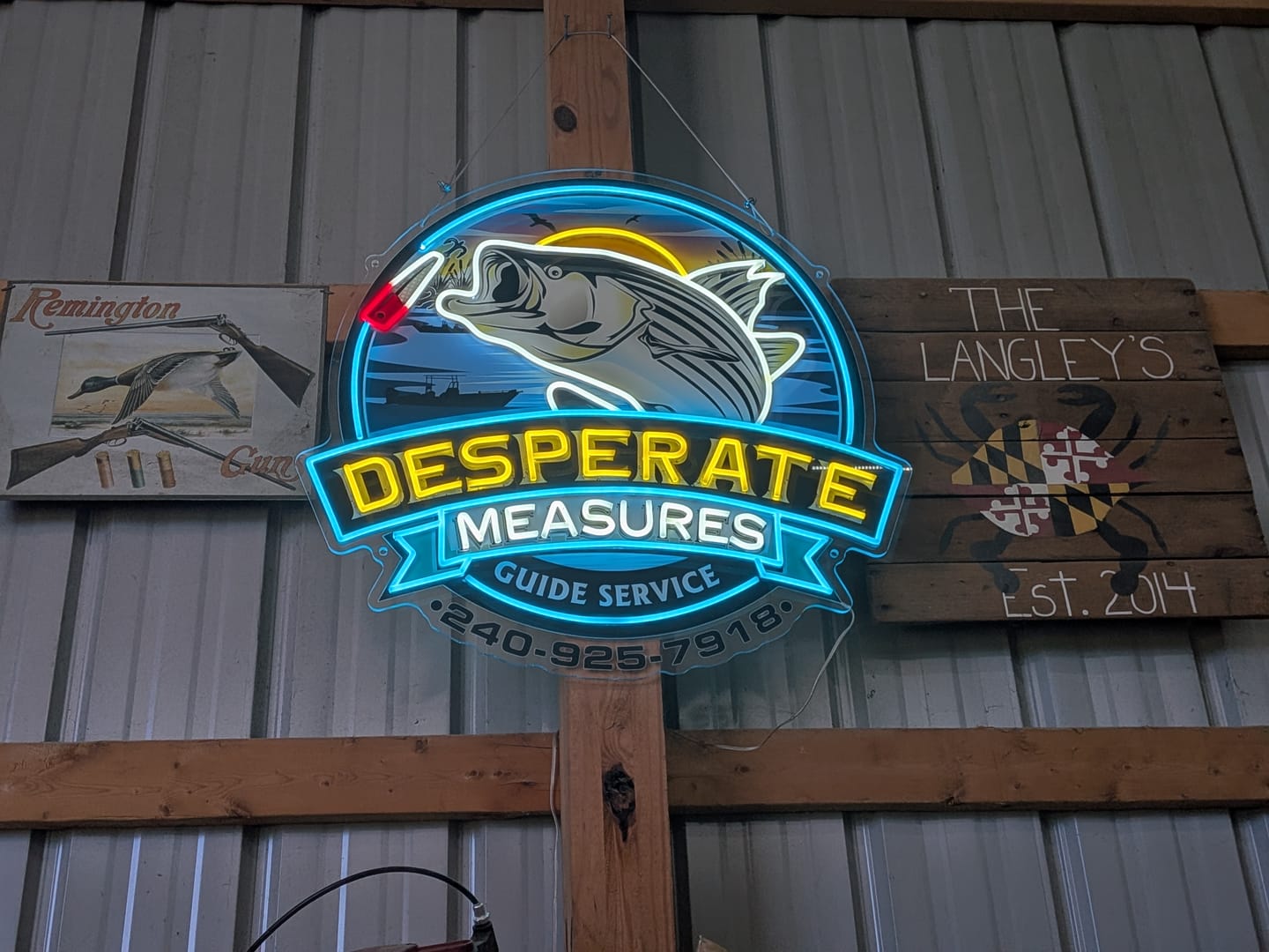 Customer photo review of DESPERATE | LED Neon Sign