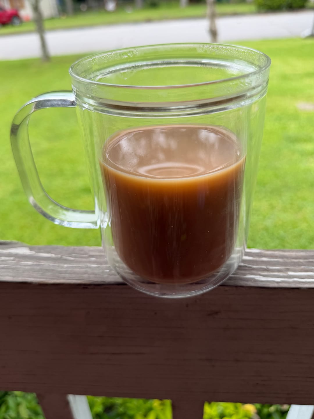 Customer photo review of Double Walled Glass Coffee Cups