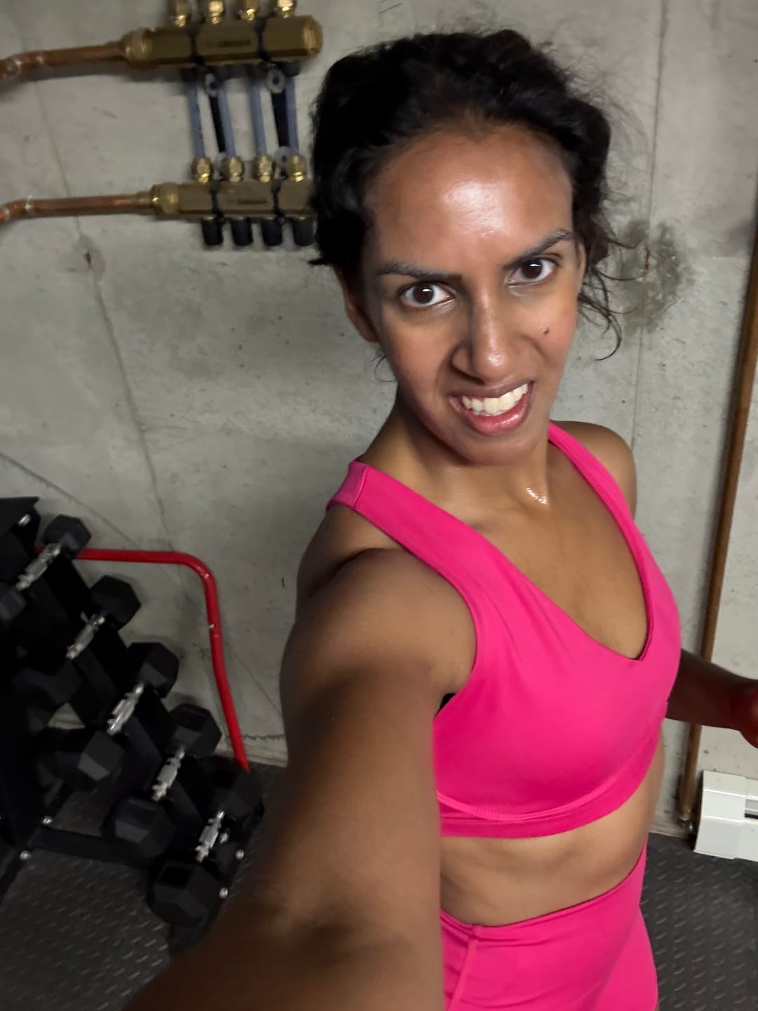 Customer photo review of DAYDREAM V-Scoop Neck Racerback Sports Bra