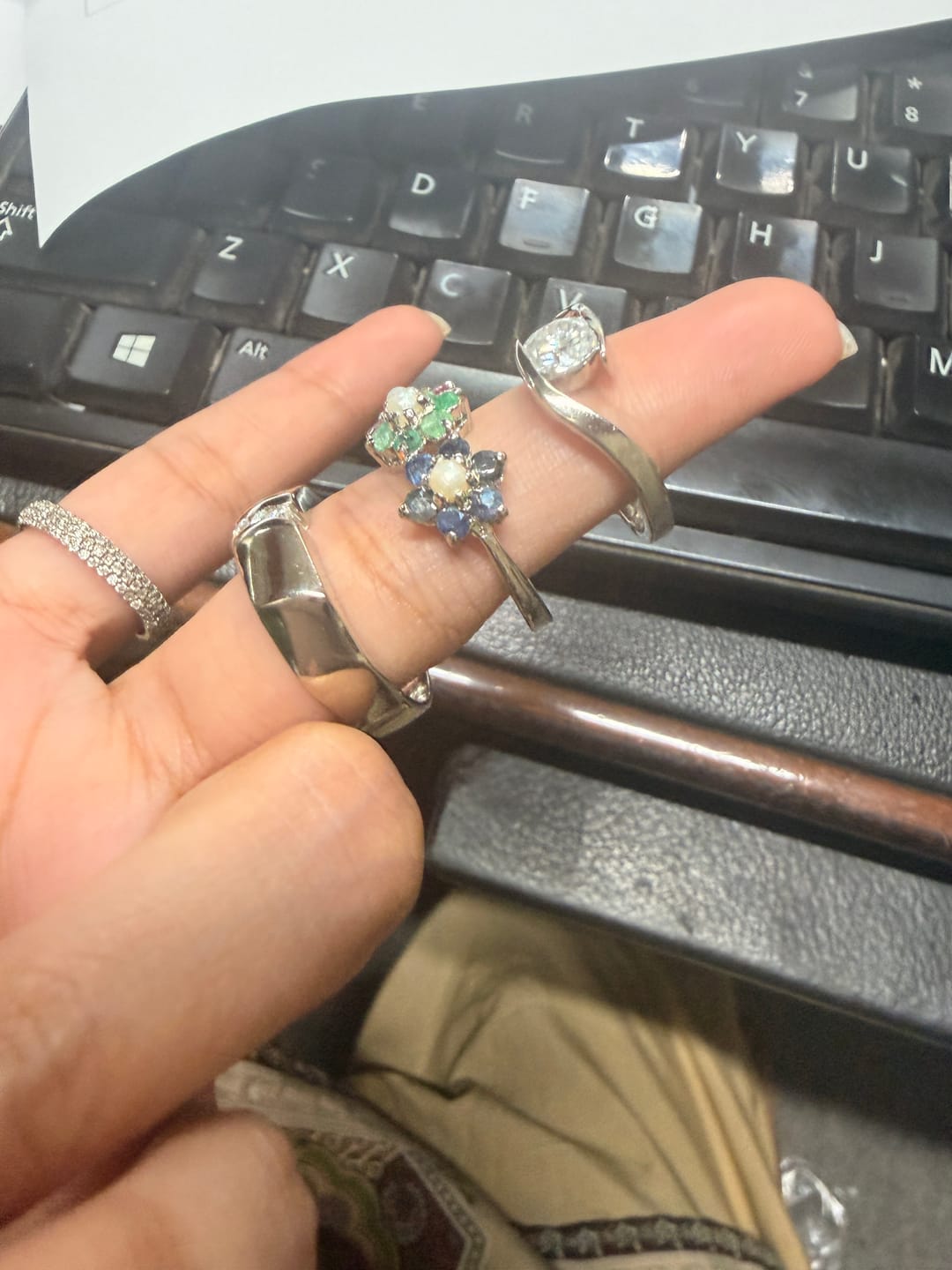 Customer photo review of Glinted Galaxy — 1ct GRA Certified Moissanite Ring in 925 Silver