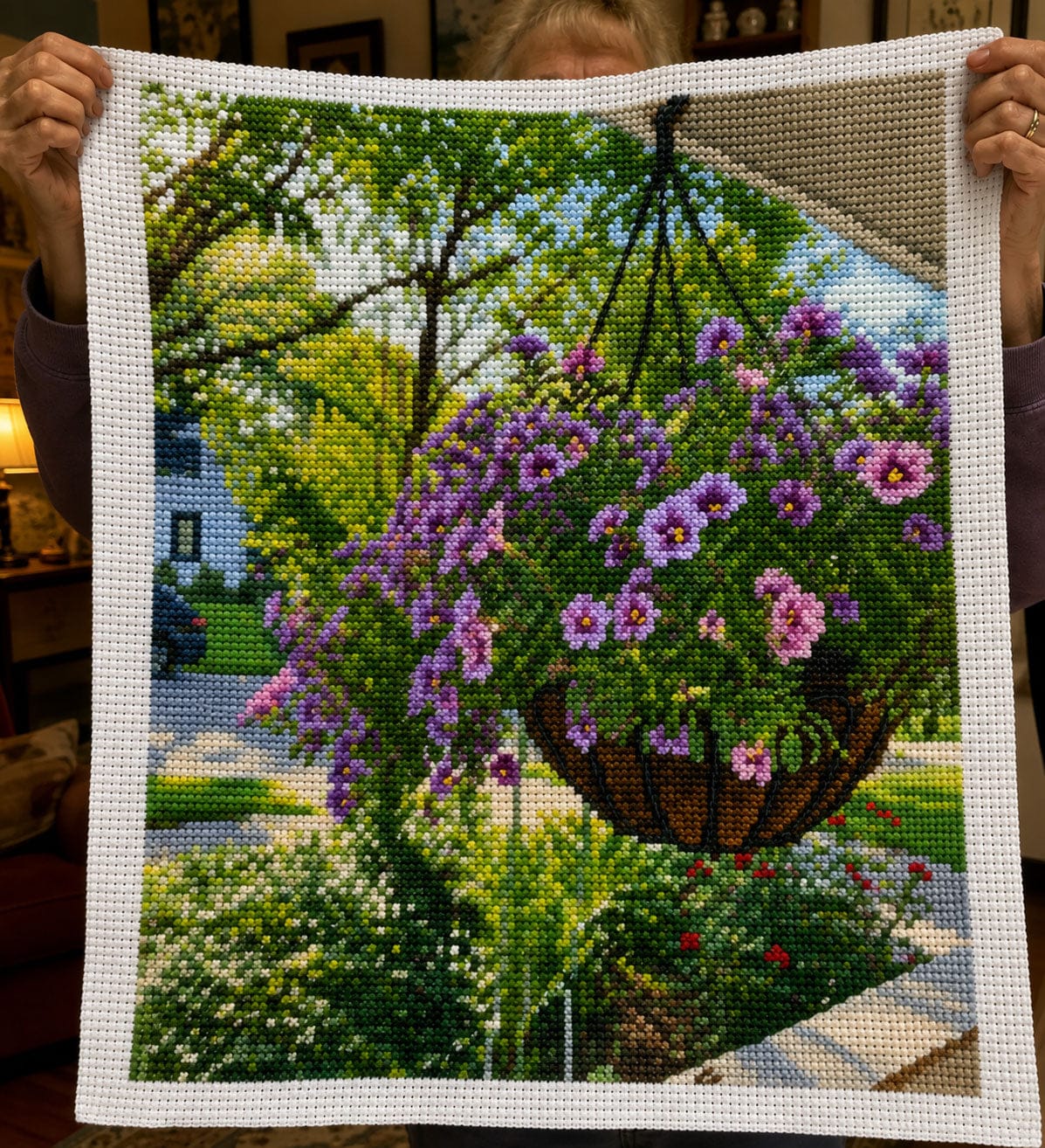 Customer photo review of Custom Cross Stitch Kit- Turn Your Photo Into Handmade Art