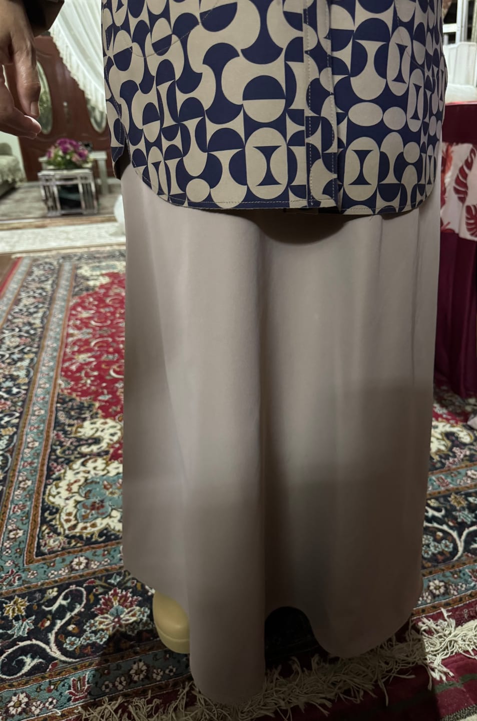 Customer photo review of Raffida Victoria Corporate Comfort Skirt In Navy