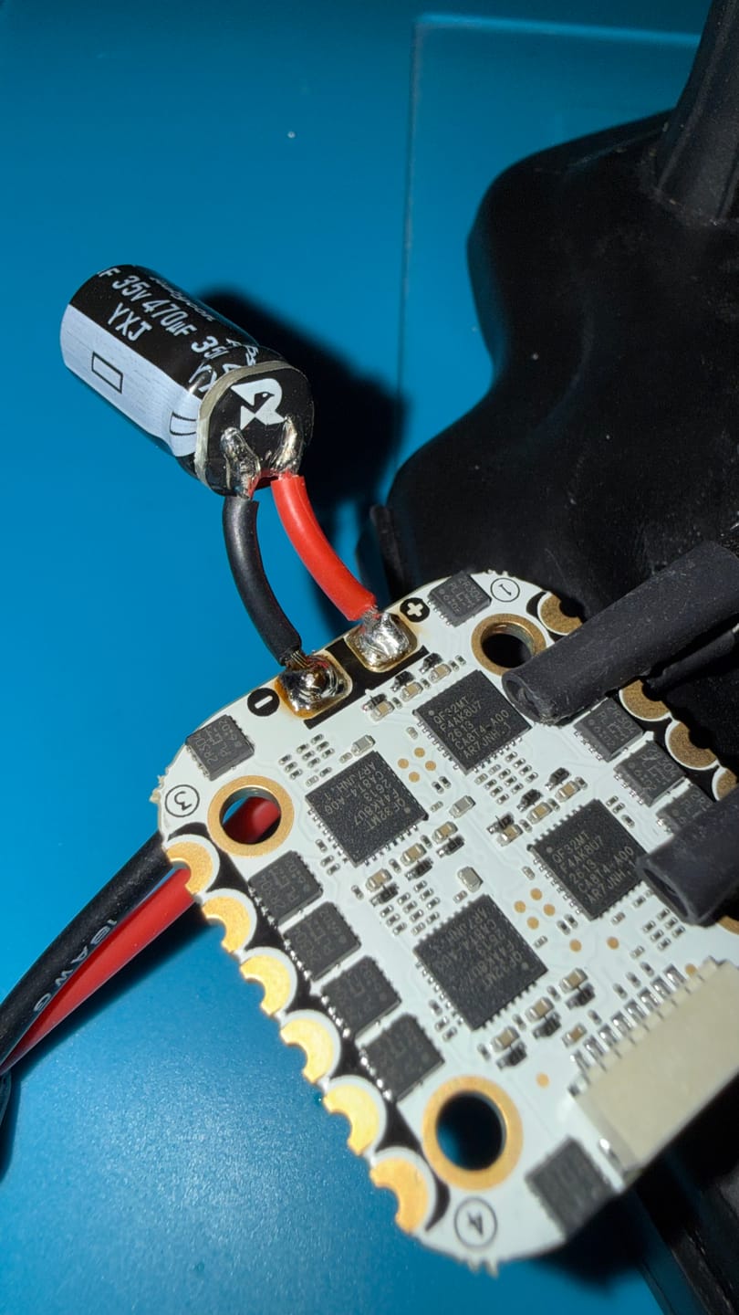 Customer photo review of Pre-Soldered Cap (Rubycon 35V 470µF)