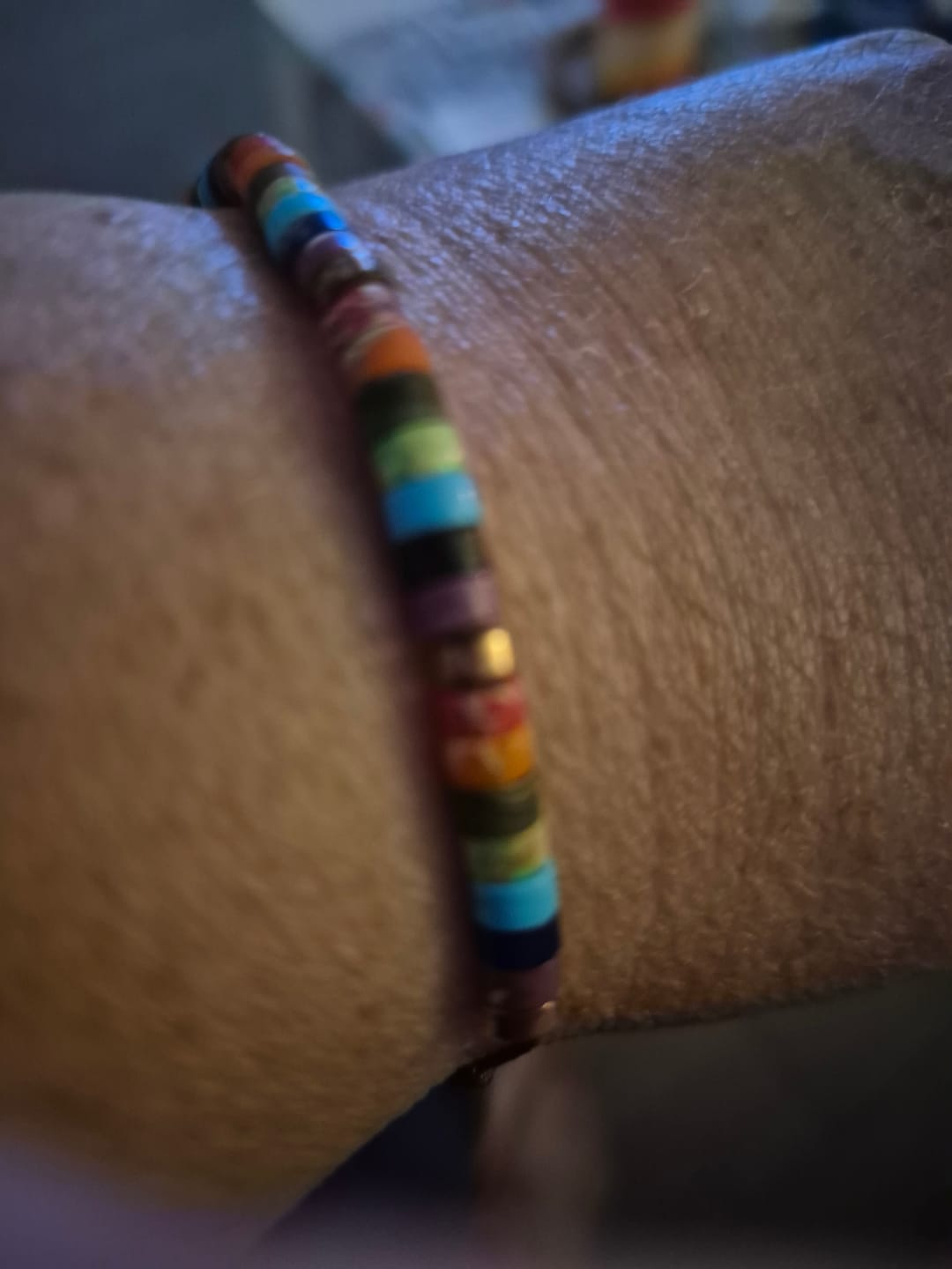 Customer photo review of 7 Chakren Energiearmband aus Jaspis