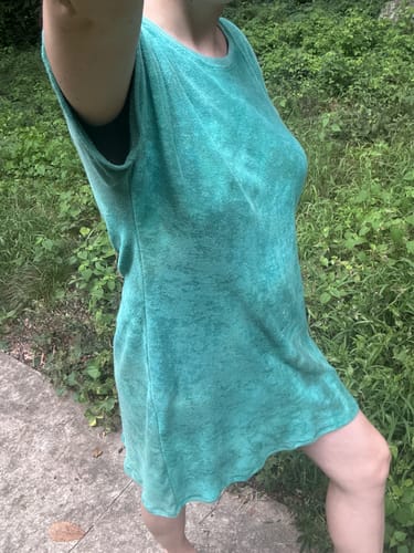 Customer photo review of Crewneck Mini Dress 'Aquamarine'