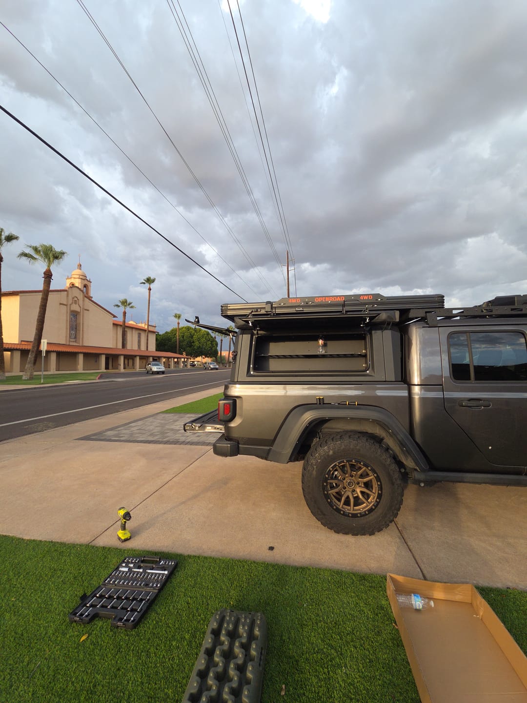Customer photo review of OPENROAD Truck Cap Storage Box