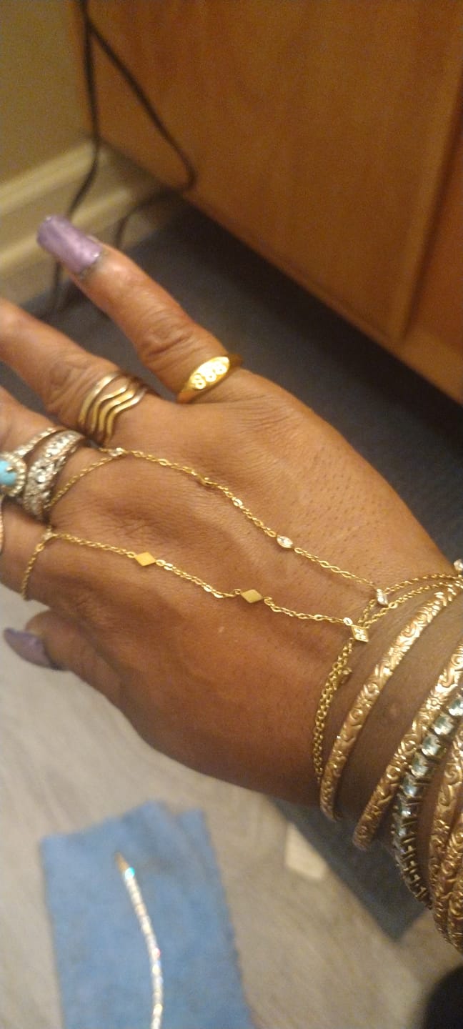 Customer photo review of Virelle Crystal HandChain