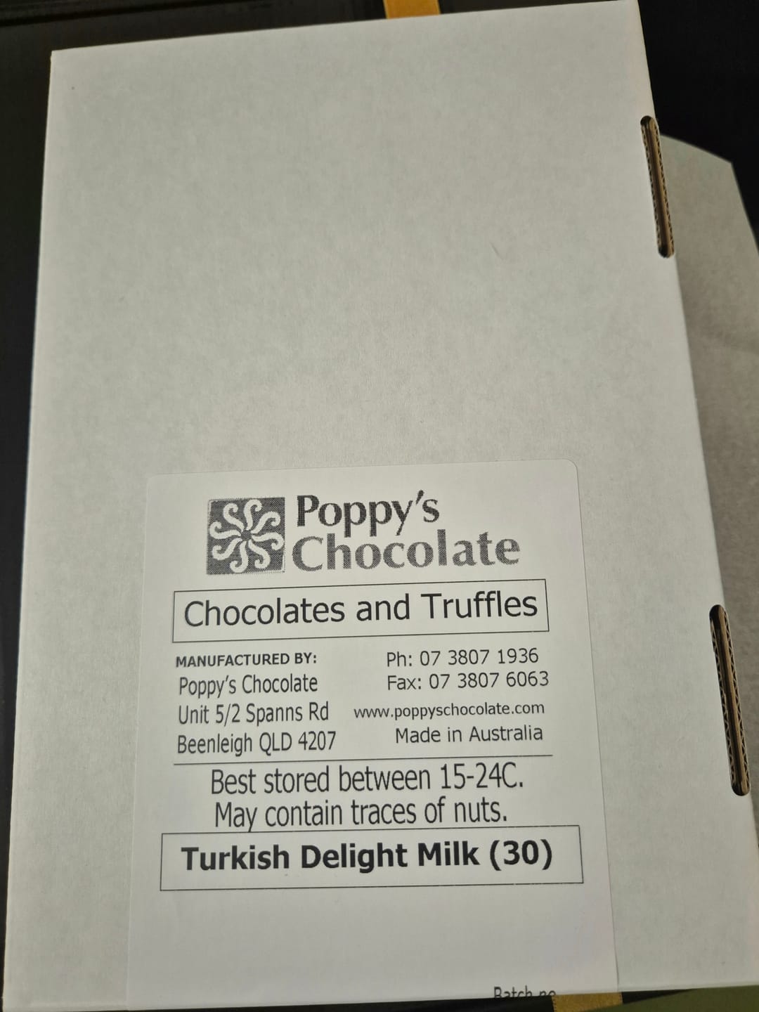 Customer photo review of Chocolate Coated Turkish Delight Bulk Milk Chocolate 30 pieces (500g+)