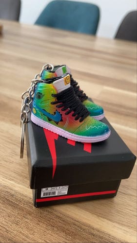 Customer photo review of AJ1 Collection | Mini Sneakers Keychain