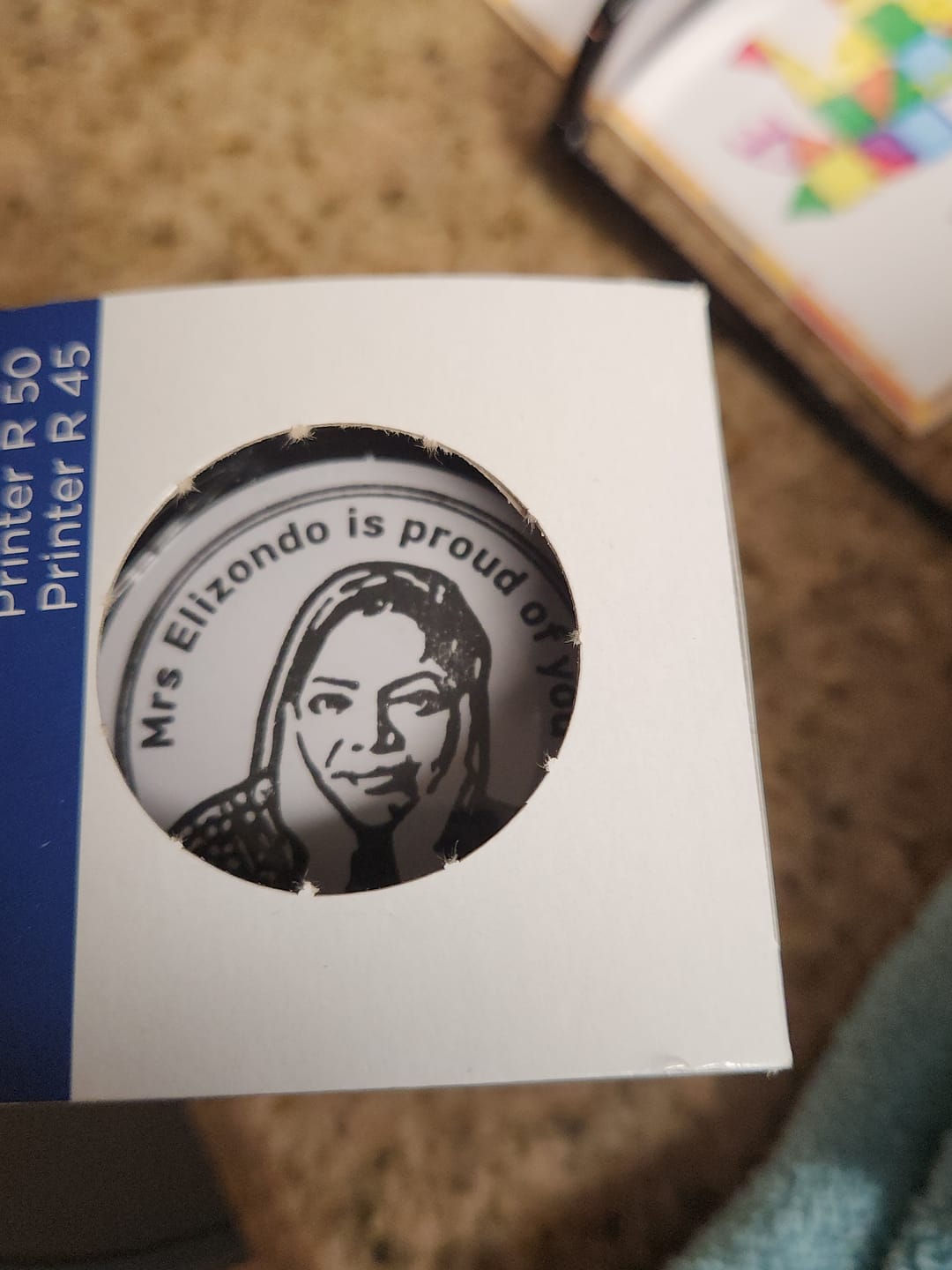 Customer photo review of Face Stamp ¦ Self-Inking Stamp ¦ US