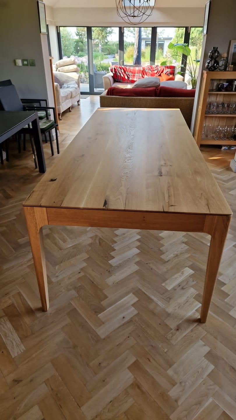 Customer photo review of Cecilia Extendable Oak Dining Table