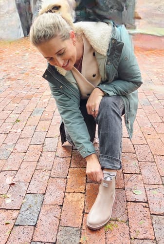 Customer photo review of Biscuit Rain Boots