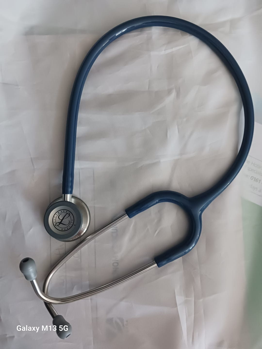 Customer photo review of Littmann Classic III Monitoring Stethoscope: Navy Blue 5622