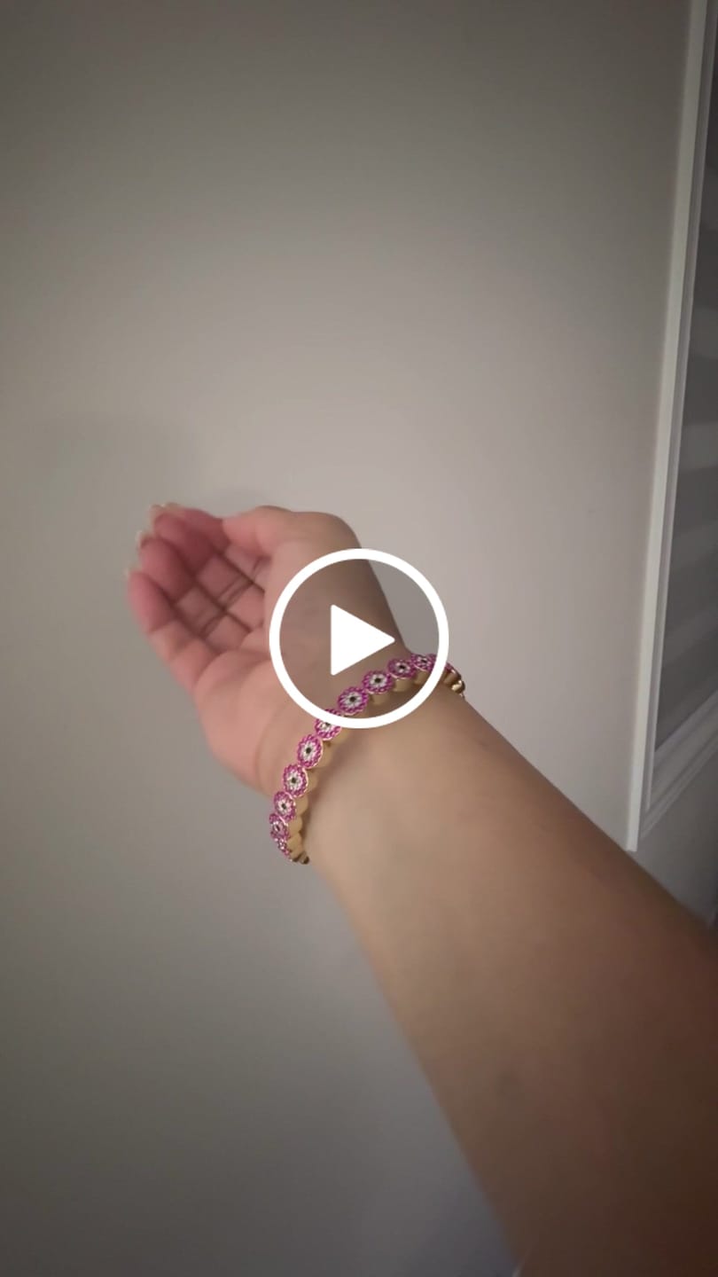Customer video review of Mini Belle Pink Protection Bracelet