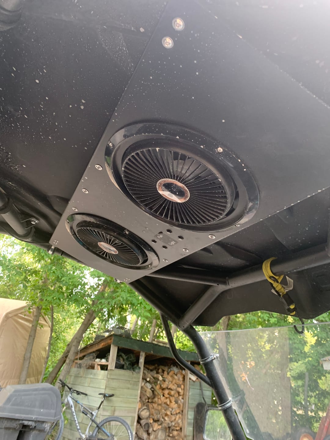 Customer photo review of Overhead Fan for UTV with 57-41 inch Roof Width for Can-Am Polaris CFmoto