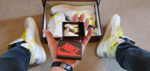 Customer photo review of AJ1 Collection | Mini Sneakers Keychain