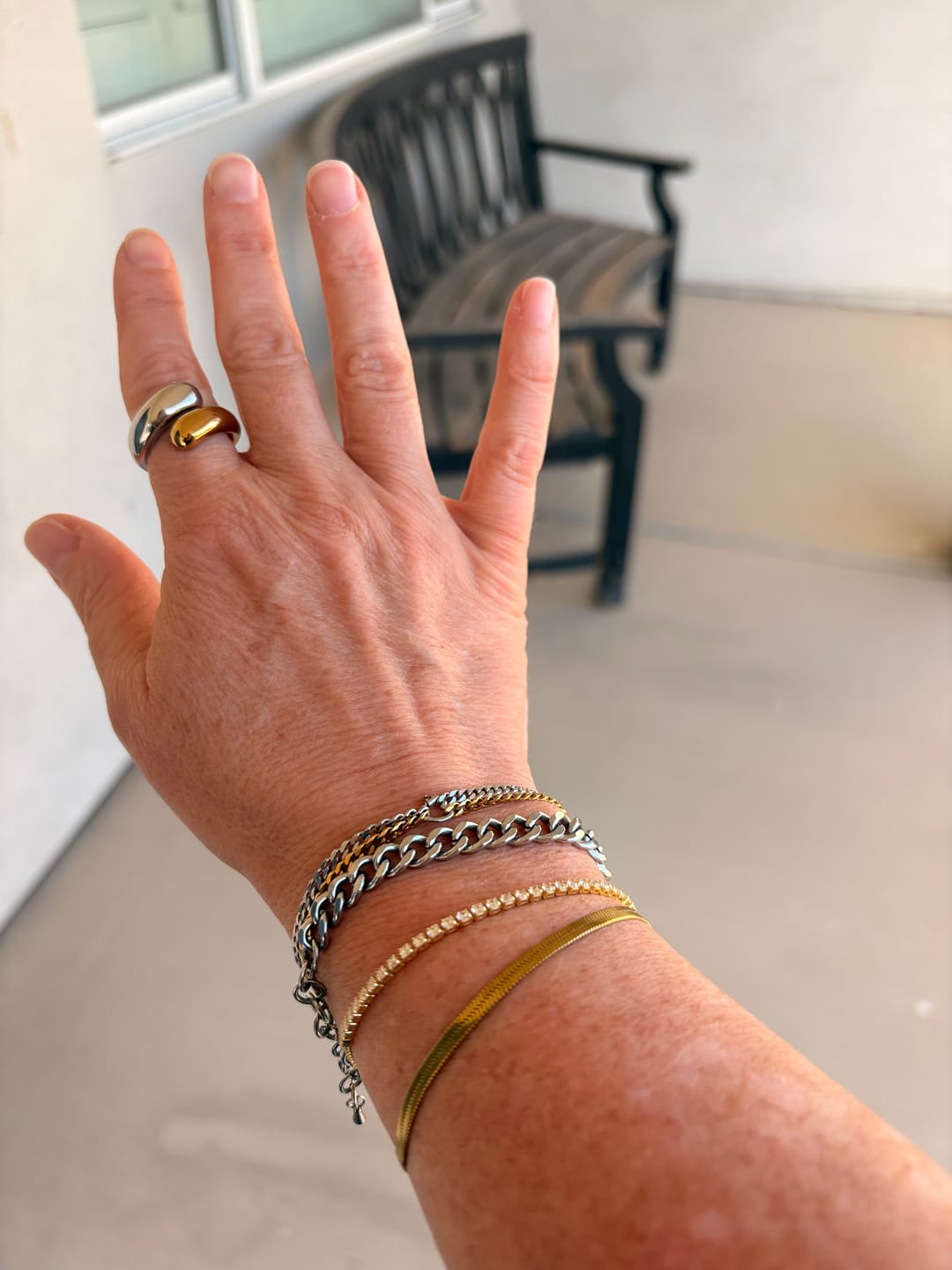 Customer photo review of Chelsea Herringbone Bracelet