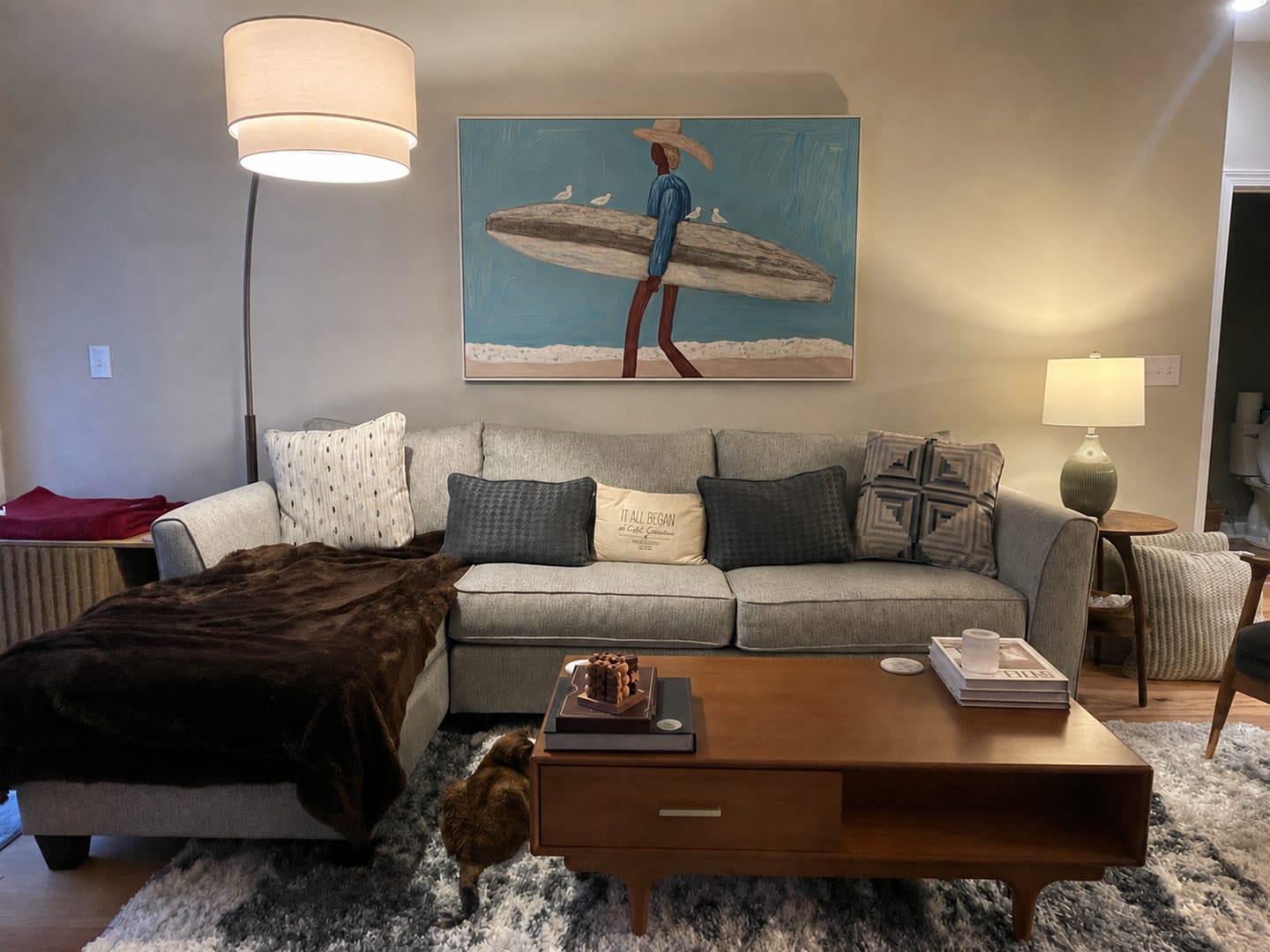 Customer photo review of Abstract Portrait Canvas Art #AE100