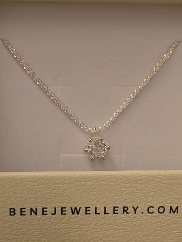 Customer photo review of Grace Solitaire Necklace