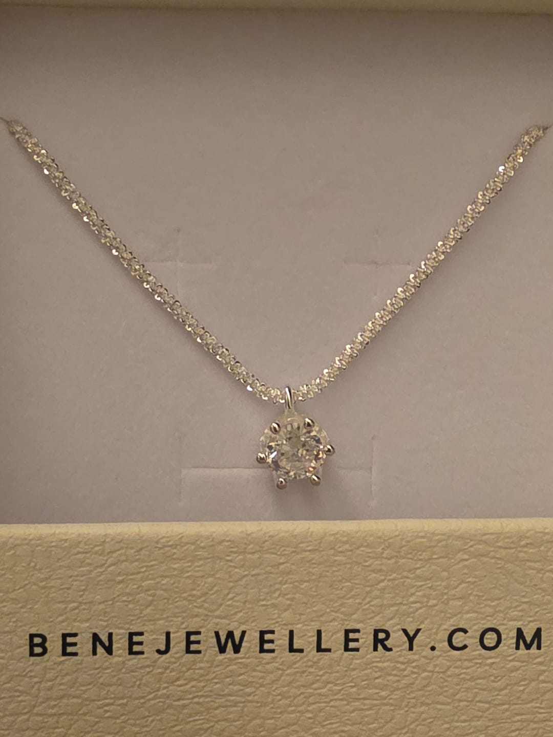 Customer photo review of Grace Solitaire Necklace