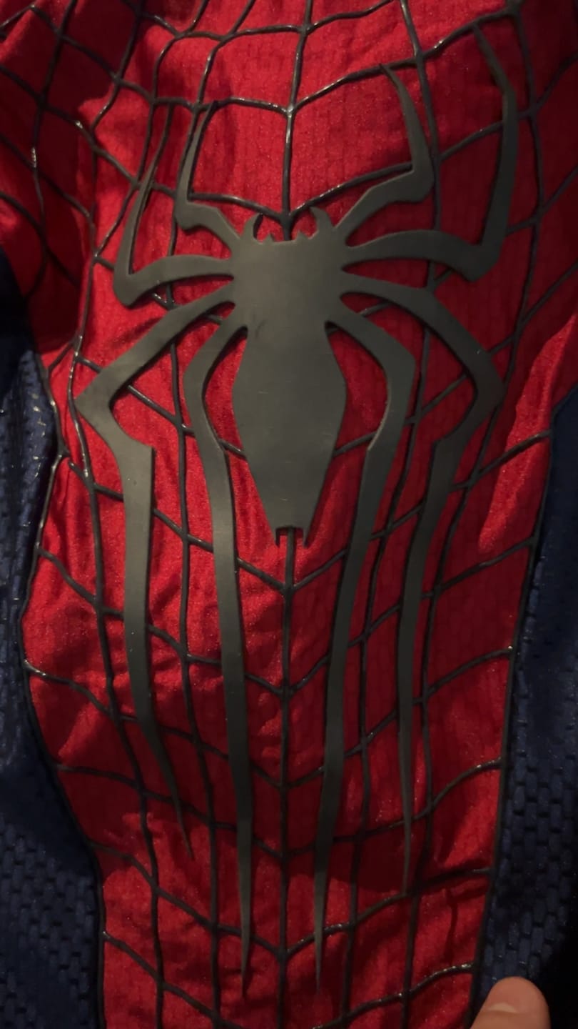 Customer photo review of The Amazing Spider-Man Costume Replica Wearable Suit (Replica Grade)(Screen Printed)