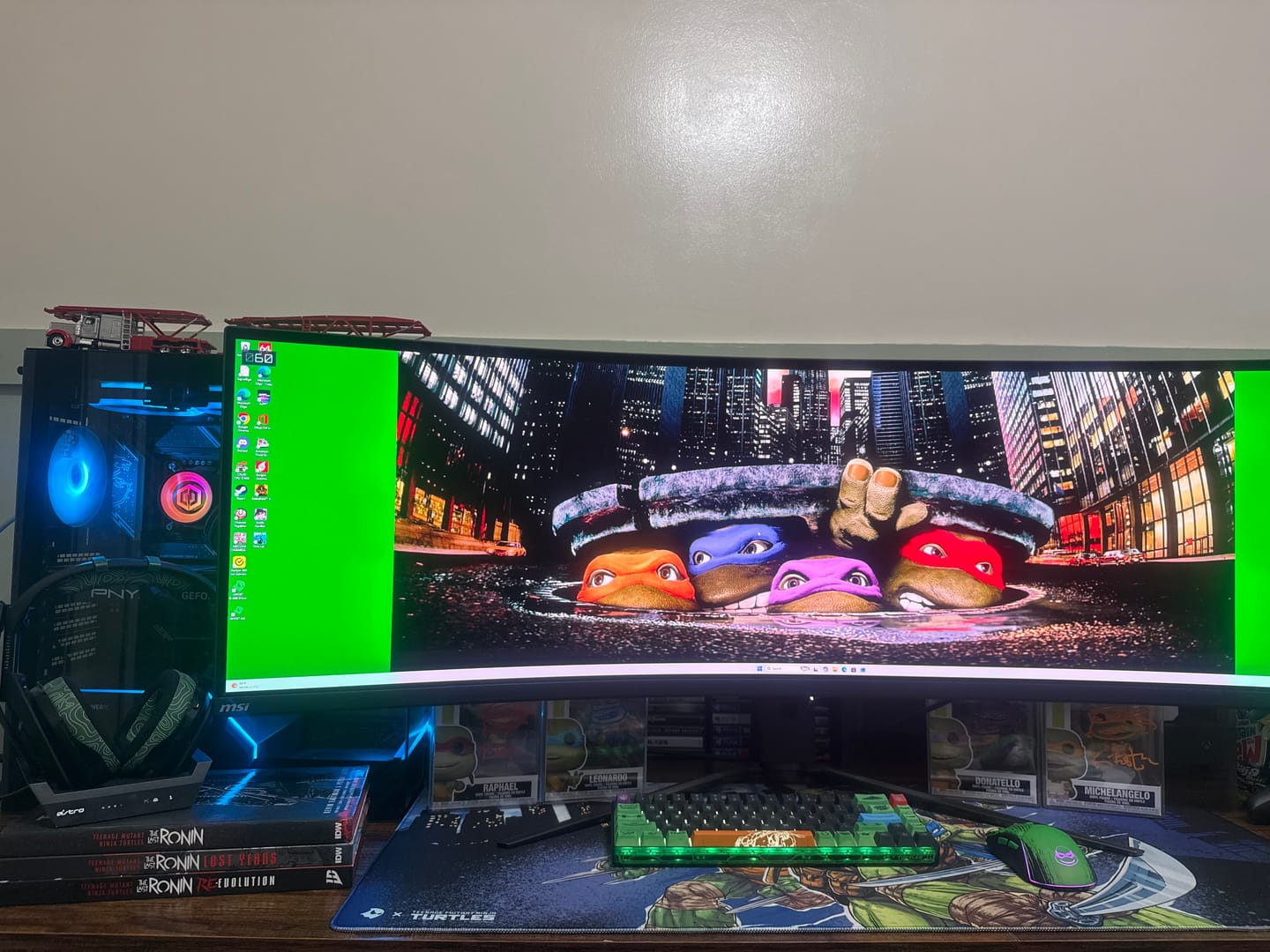 Customer photo review of Banshee K68 HE Magnetic Switch Keyboard - Teenage Mutant Ninja Turtles (4 Colors in 1)