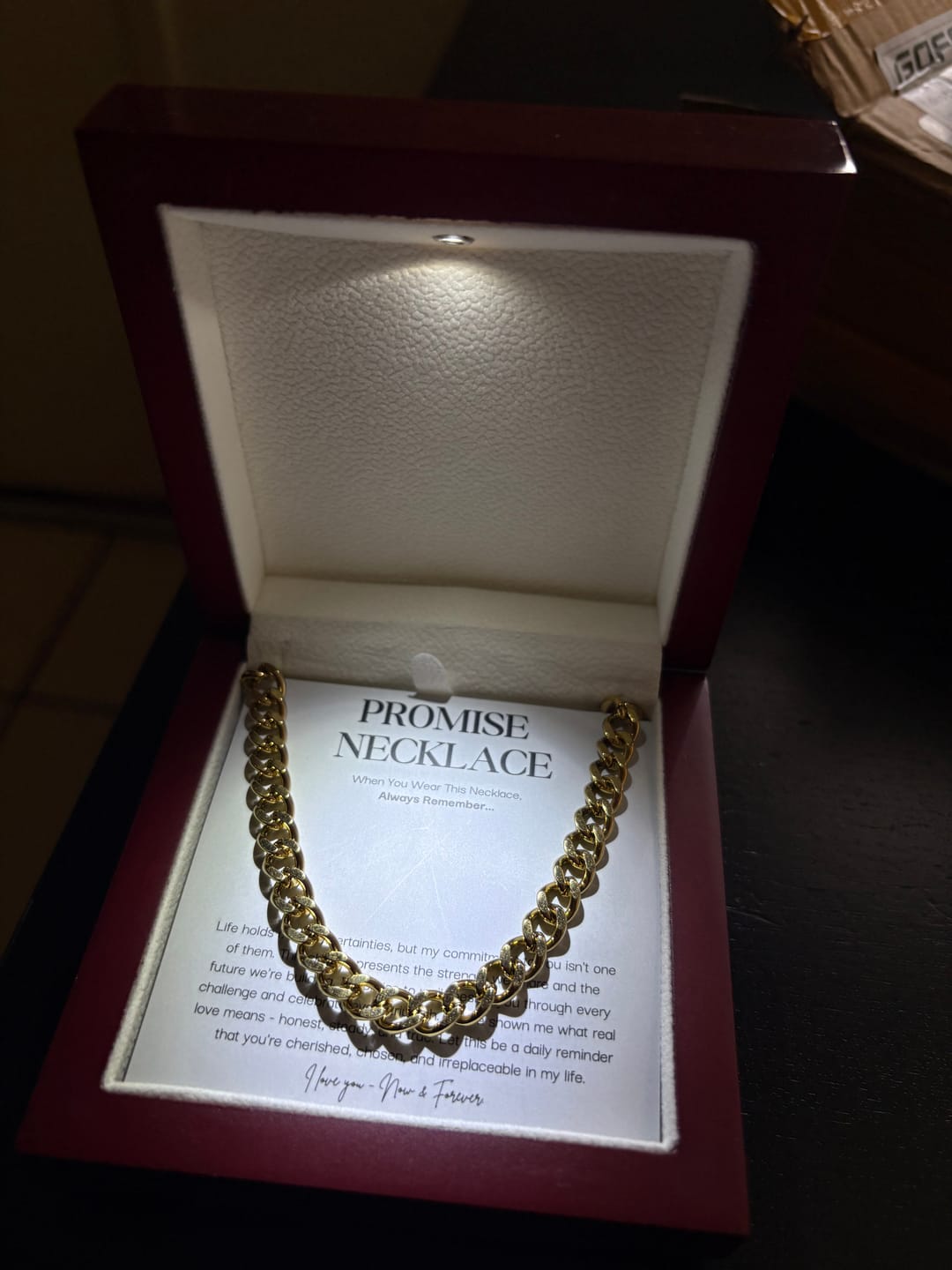 Customer photo review of Sterling Silver Promise Necklace