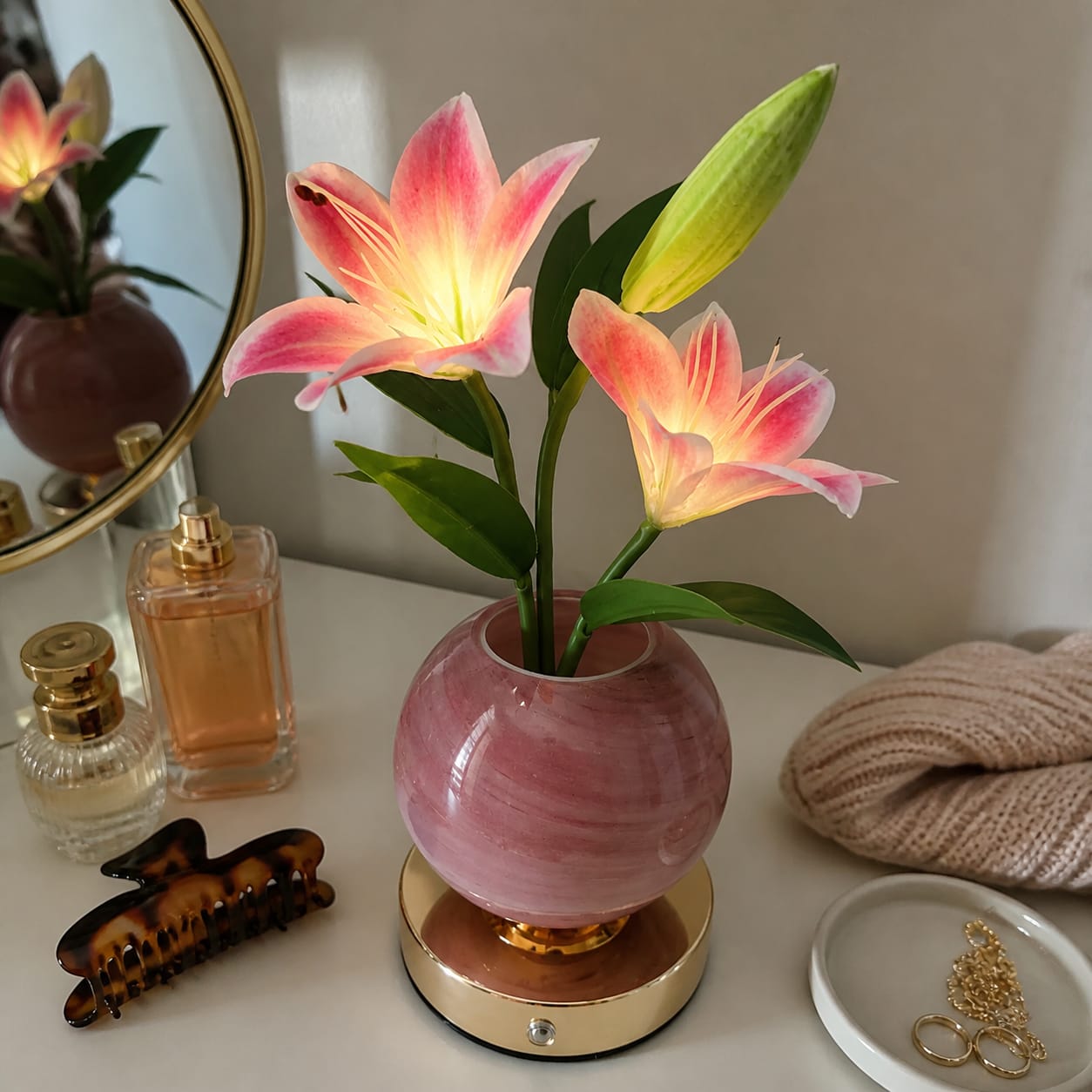 Customer photo review of Lily Bloom Lamp