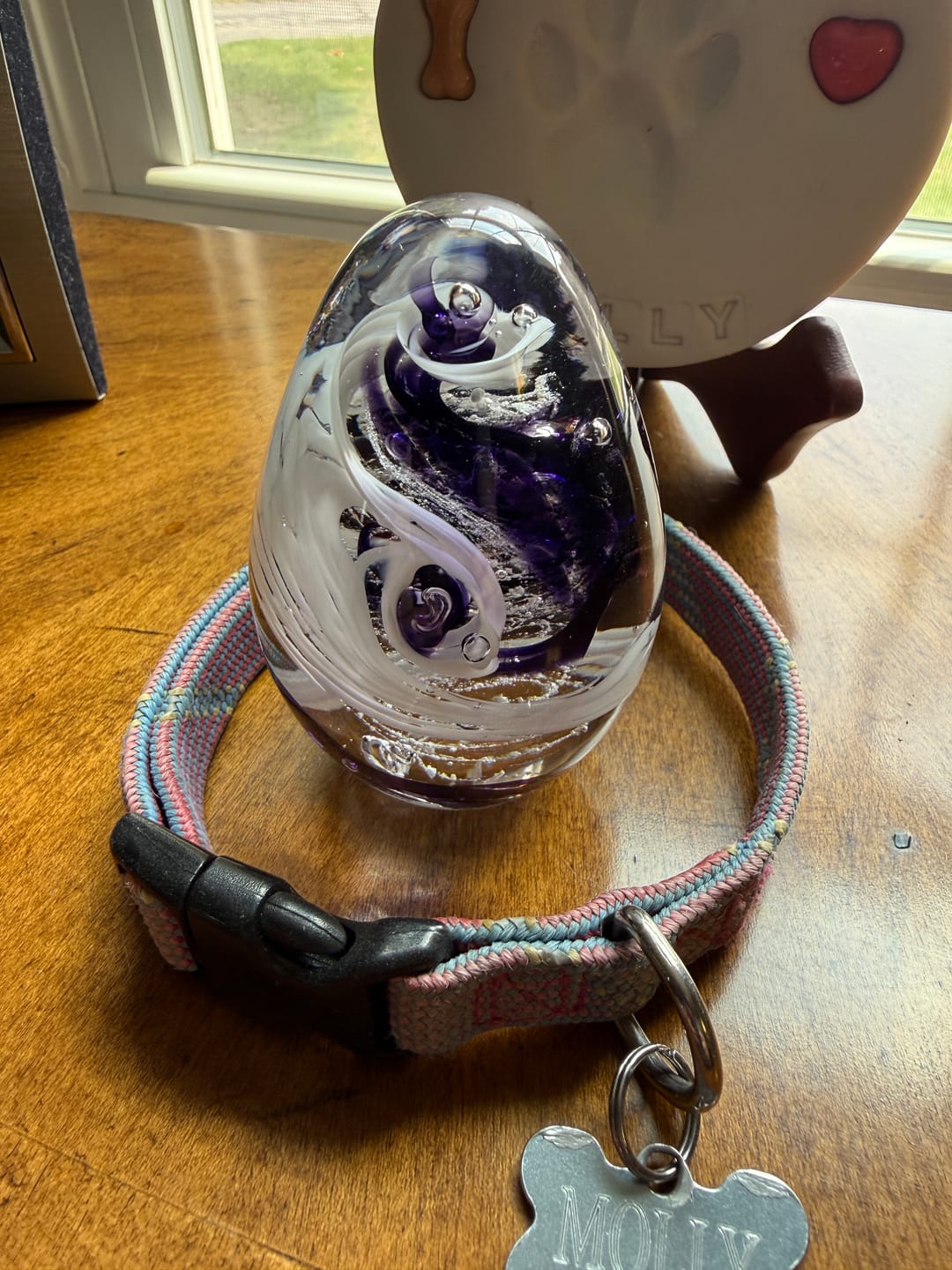 Customer photo review of Glimmer Egg with Cremation Ash