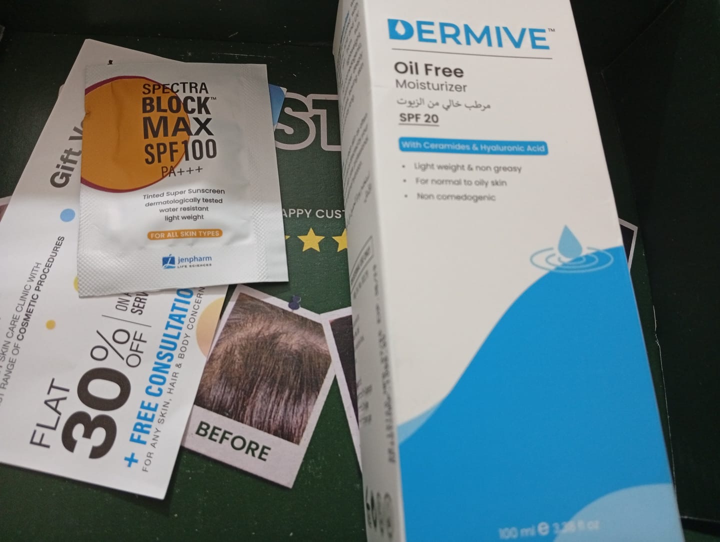 Customer photo review of Dermive Oil Free Moisturizer