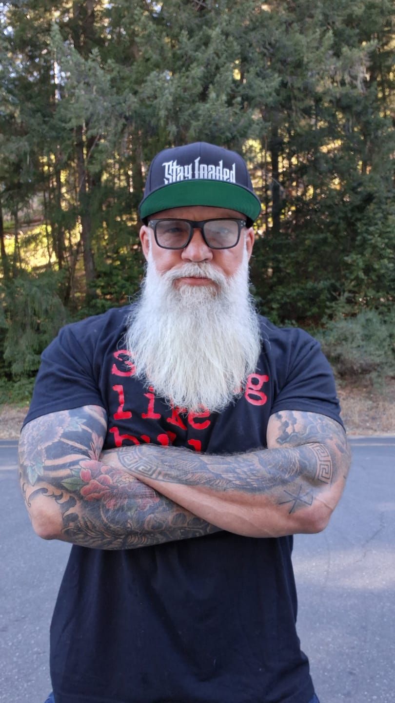 Customer photo review of Lowrider Black/Silver Snap-Back Hat