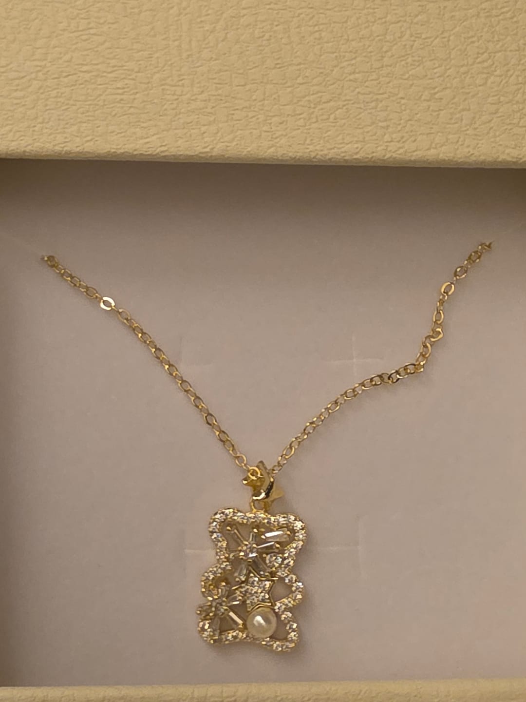 Customer photo review of Anya Bear Necklace
