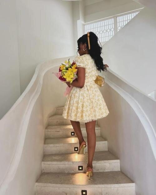 Customer photo review of Amani Mini Sundress - Floral Print