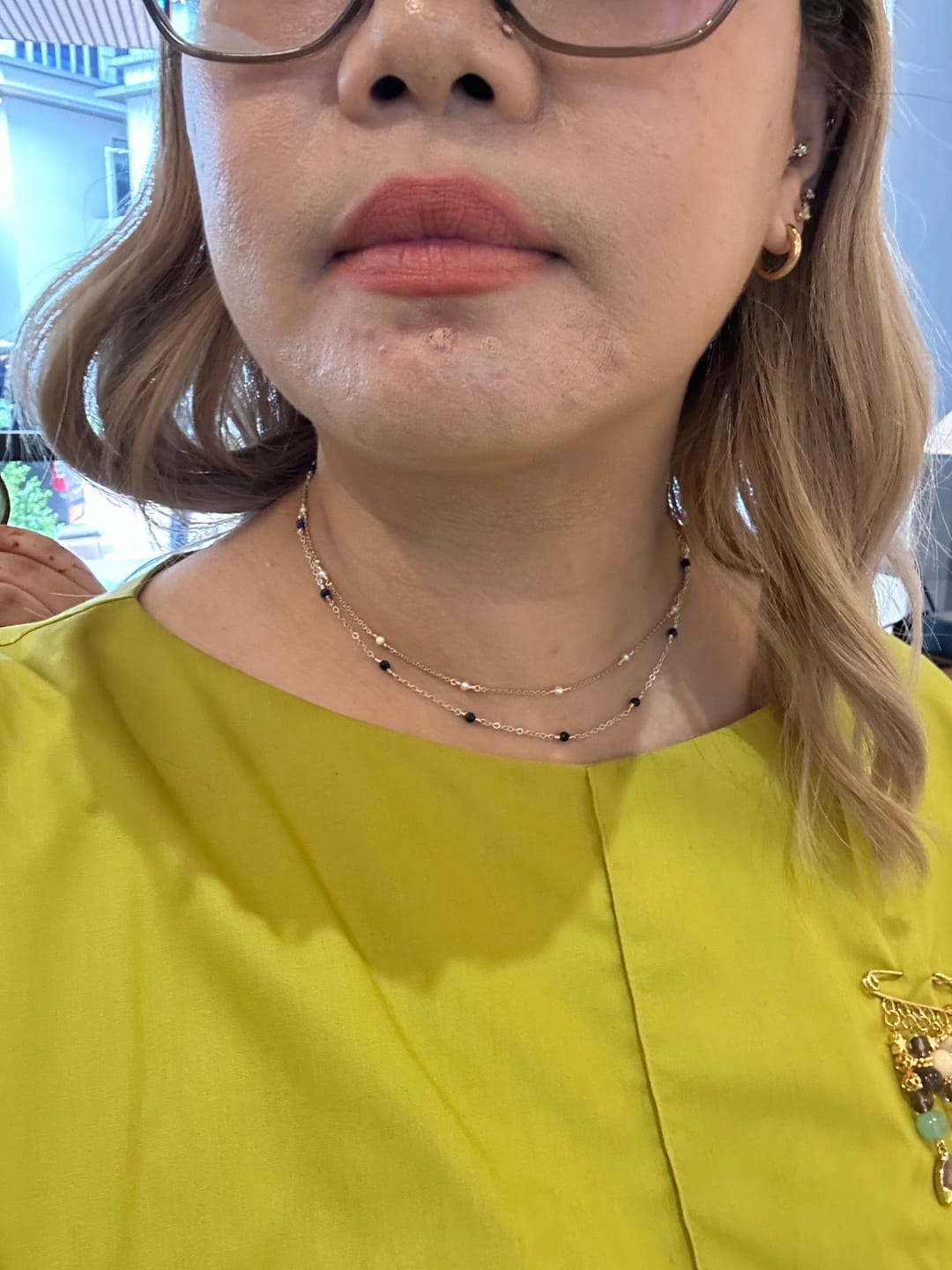Customer photo review of Tinsel Necklace (Lapis Lazuli, Silver)