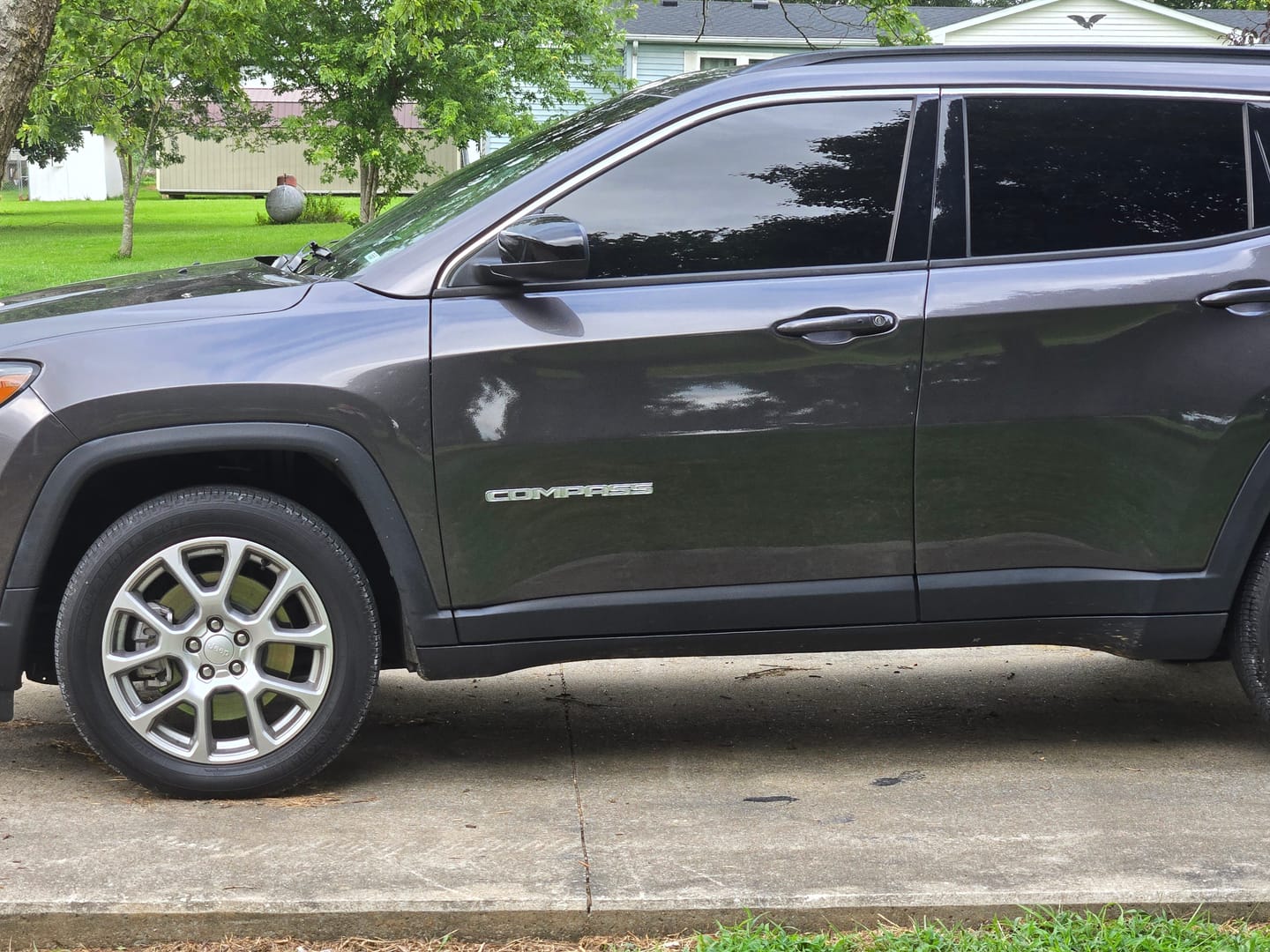 Customer photo review of COMPASS Door Emblem Overlay Decal Set | Fits 2011+ Jeep Compass