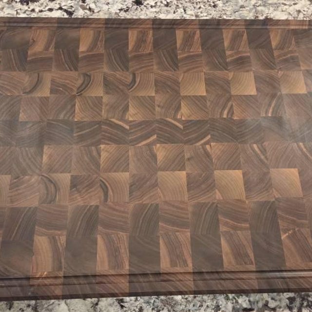 Customer photo review of Personalized Walnut  End Grain Cutting Board