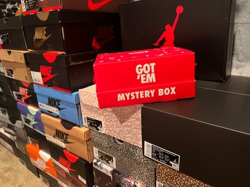 Customer photo review of Mystery Box | 12 Mini Sneakers | 1 Grail | 100% Thrill