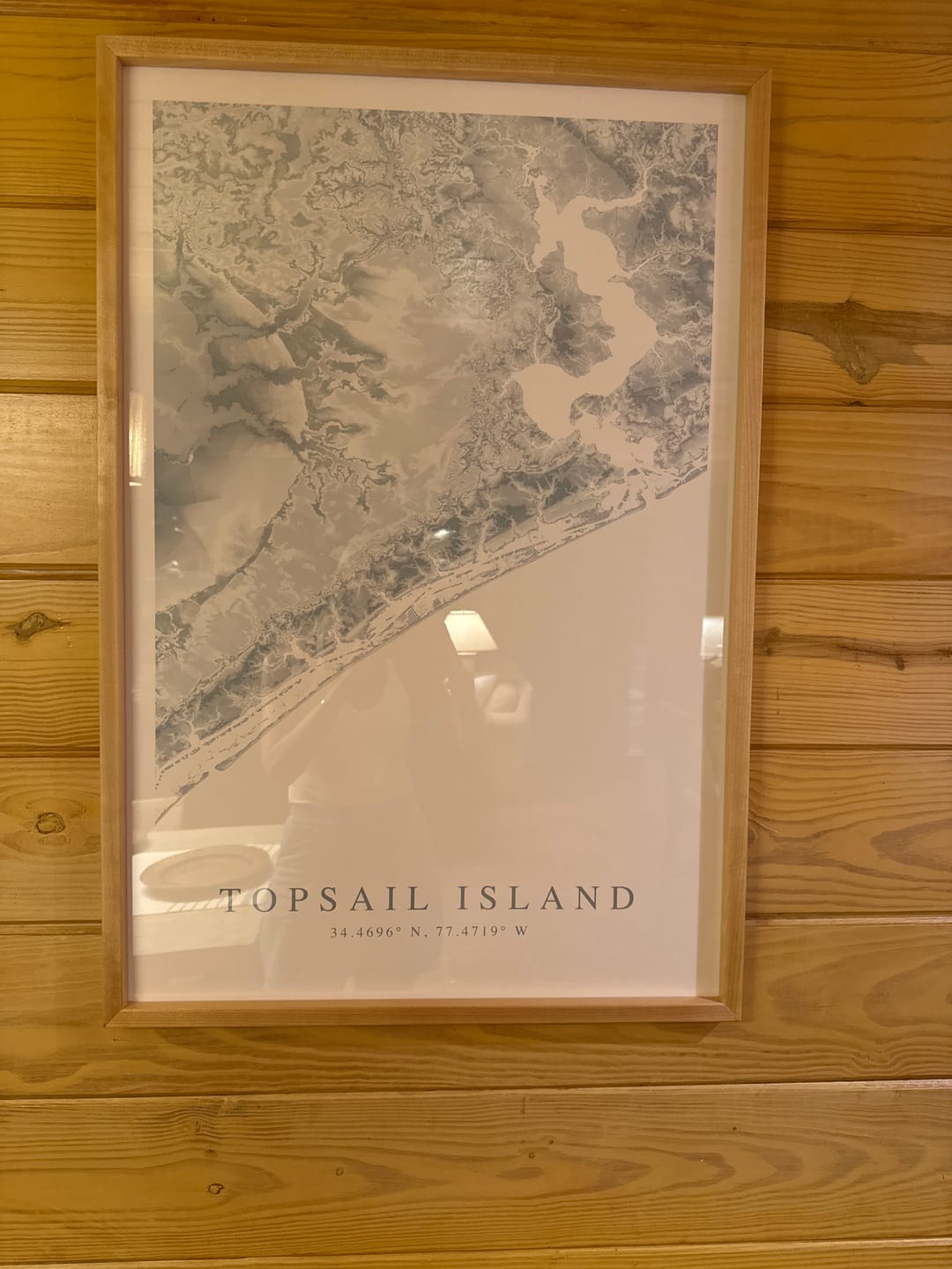 Customer photo review of Topsail Island Map Print