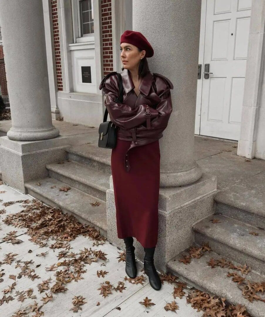 Customer photo review of Cherry Bomb Leather Jacket
